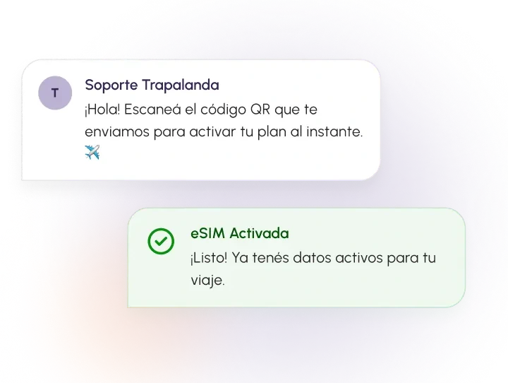 Conversación con el soporte de Trapalanda: te mandan el código QR y la eSIM queda activada.